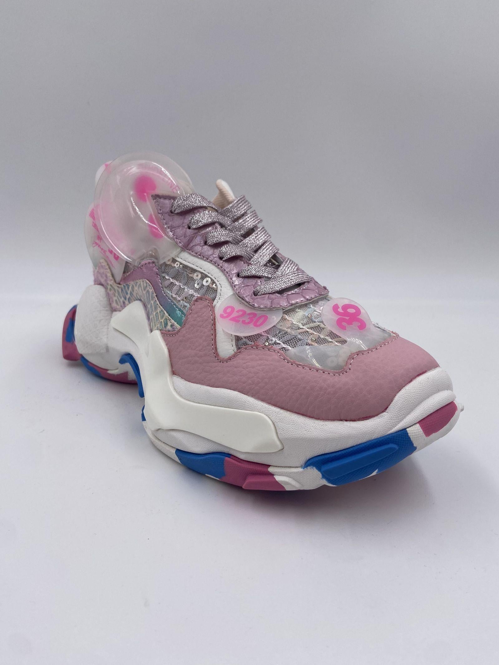 Sneakers rosa viola bianco 068 4801ROSA-VIOLA-BIANCO CLJD 