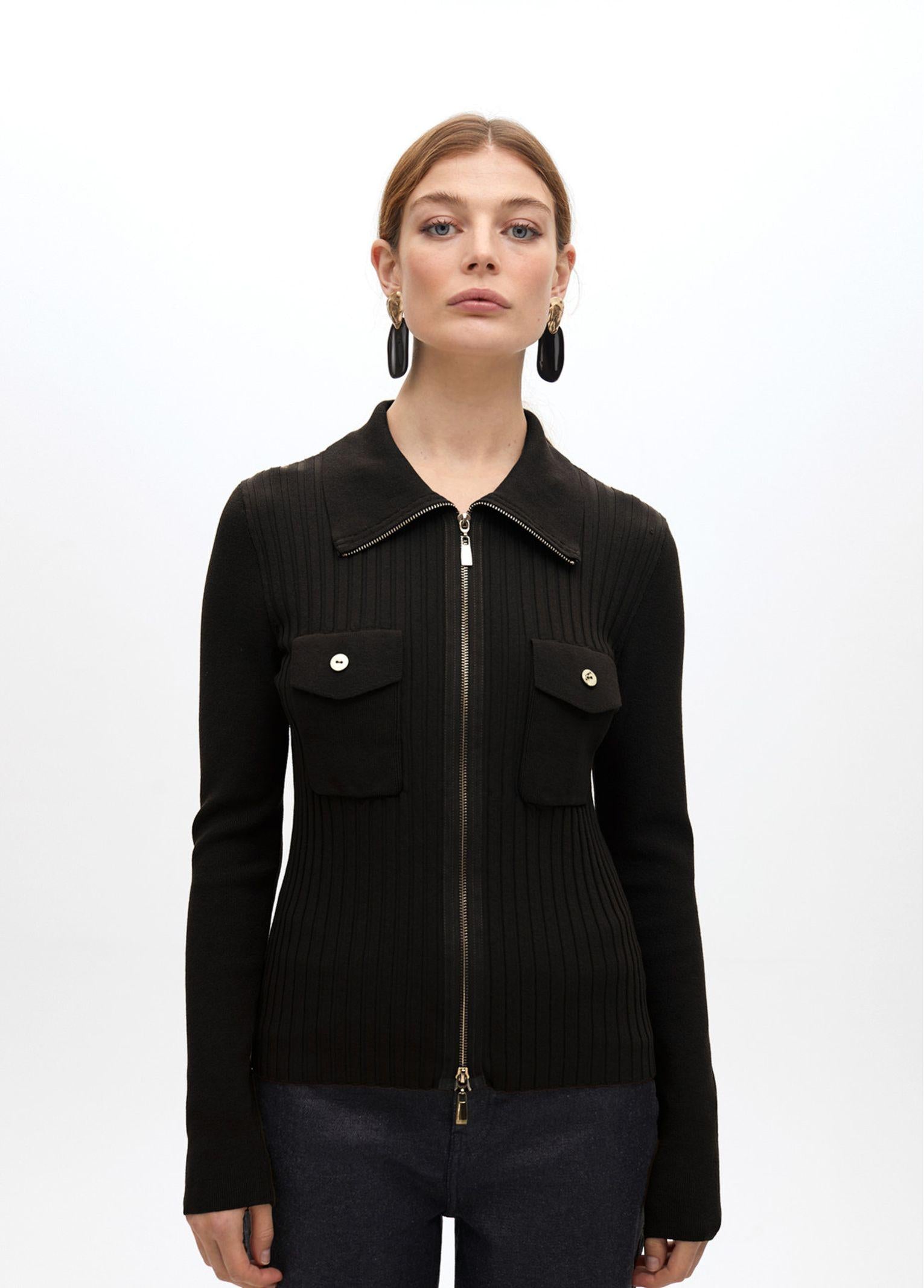 Cardigan con cerniera LF2511007 00N LOLA 