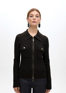 Cardigan con cerniera