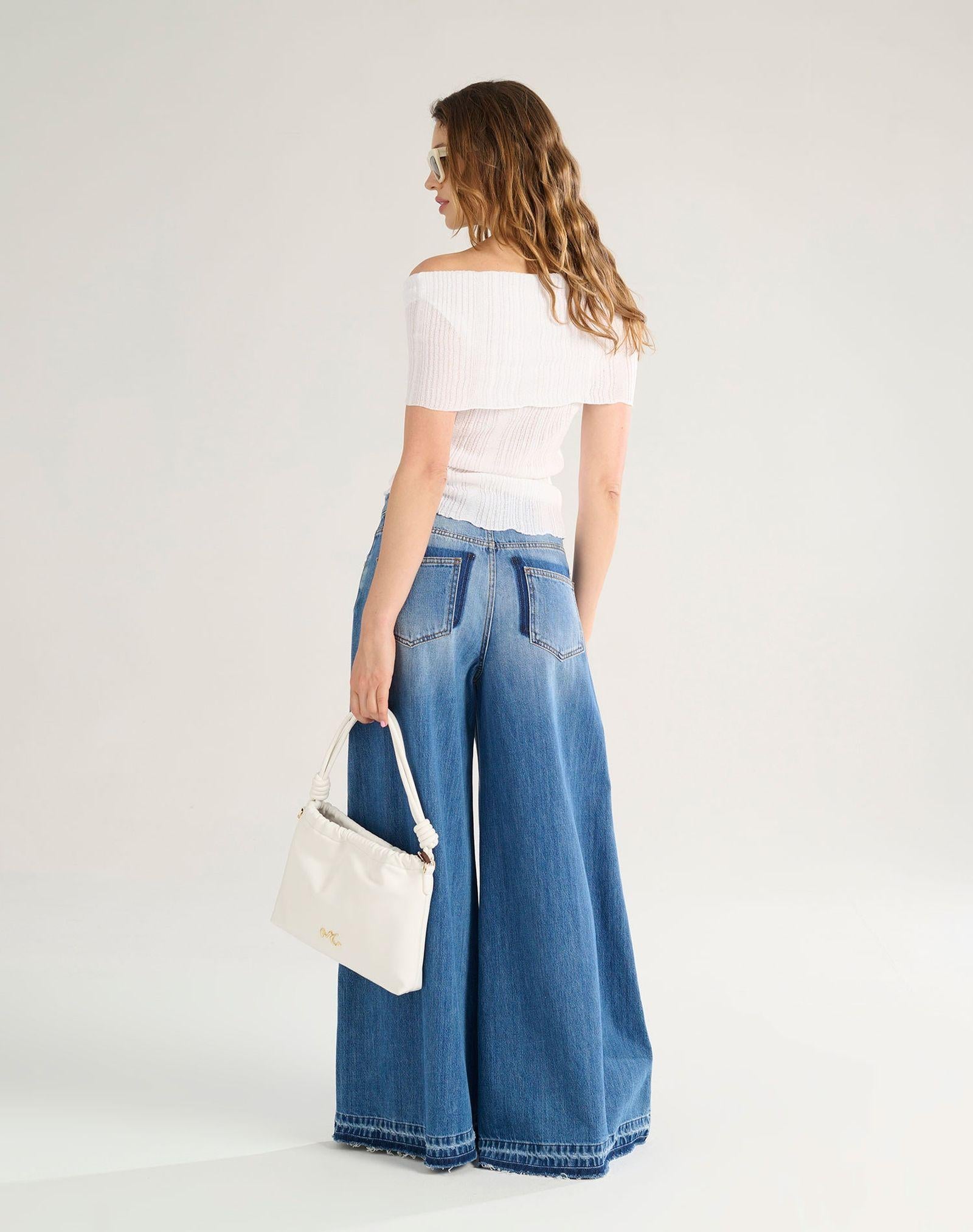 Jeans palazzo J318CU MZ003 MANILA GRACE 