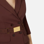 Giacca in tessuto tecnico bielastico - Elisabetta Franchi GI22461E2 644 ELISABETTA FRANCHI 