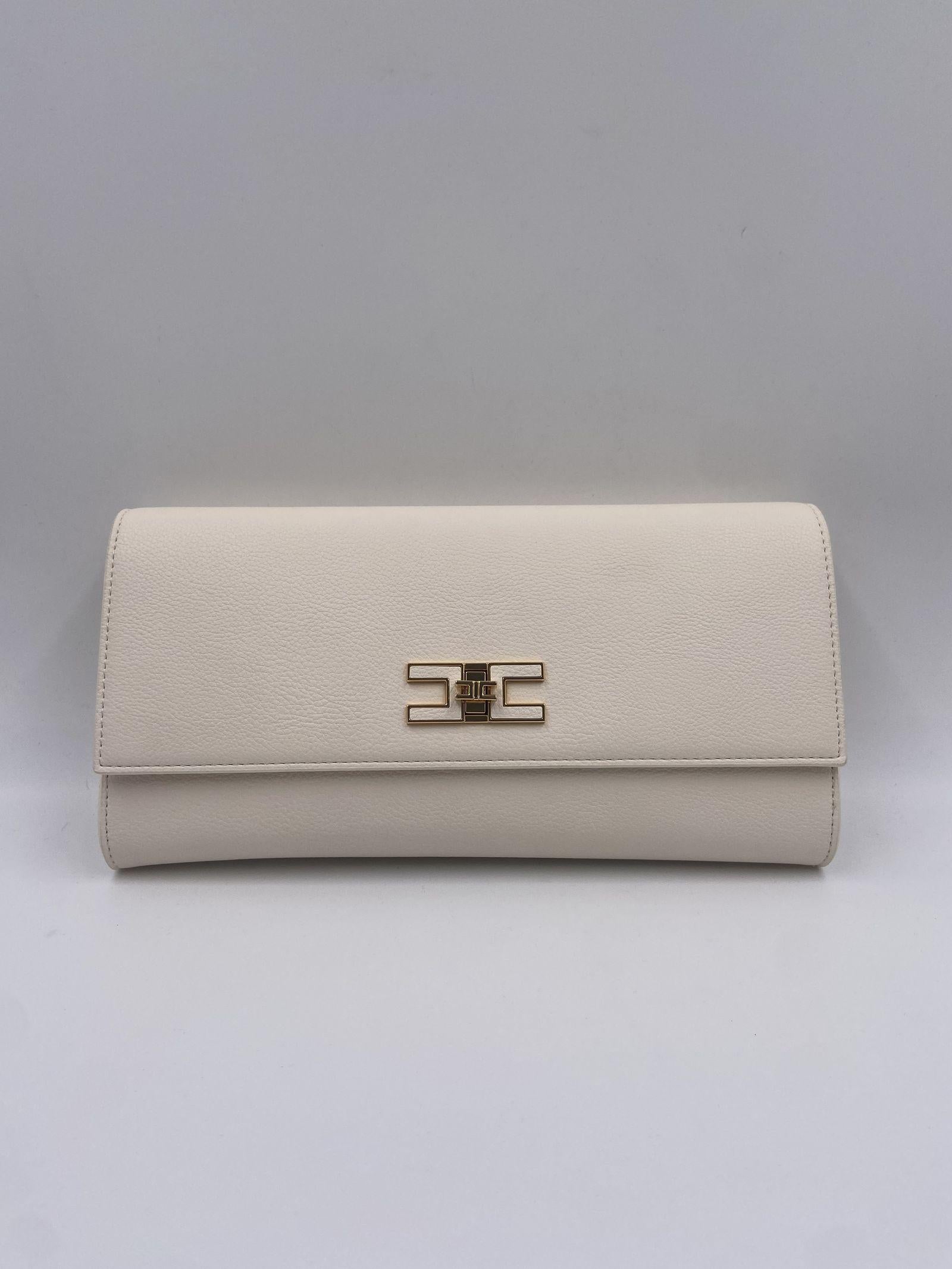 Baguette con tracolla e placca logo - Elisabetta Franchi BS32A51E2 193 ELISABETTA FRANCHI 