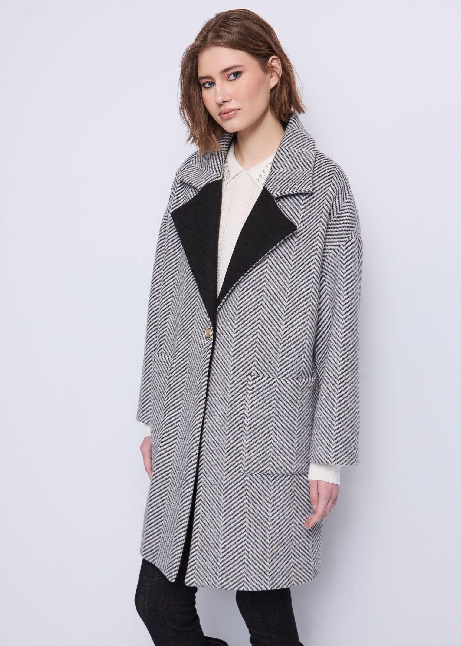 Cappotto spigato bottone unico 521BD35027 525012-01 GAUDI' 