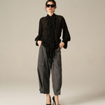 Camicia con volant C032VU MA001 MANILA GRACE 