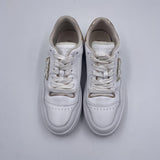 Sneakers tennis in pelle con dettagli metallizzati