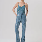 Pantaloni flare con paillettes FQ26SV3002W498N6 C33 FRACOMINA 