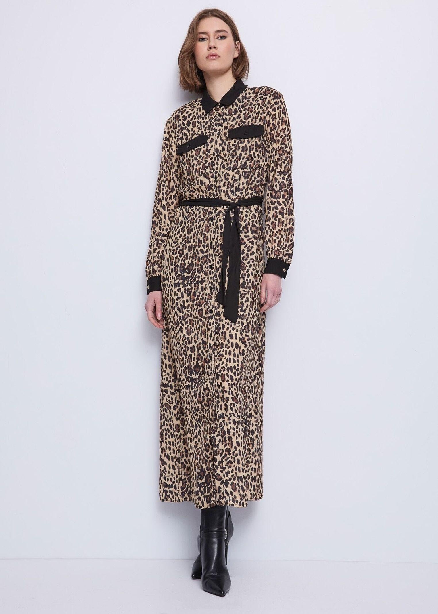 Abito chemisier con cintura 521BD15010 525028-01 GAUDI' 