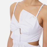 Abito in popeline con fiocco - Elisabetta Franchi AB84152E2 100 ELISABETTA FRANCHI 