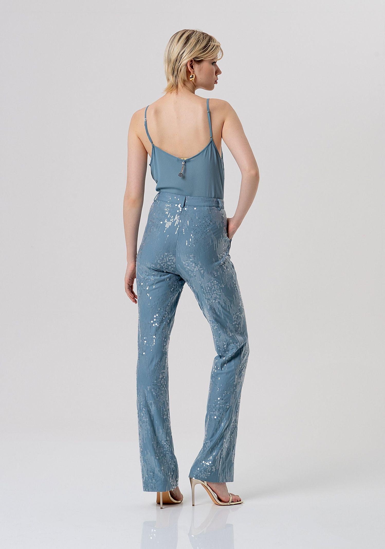 Pantaloni flare con paillettes FQ26SV3002W498N6 C33 FRACOMINA 
