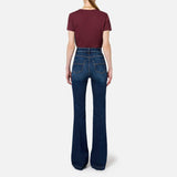 Jeans a zampa con nervature