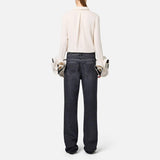 Camicia in goergette con rouches e foulard CAT9647E2 E84 ELISABETTA FRANCHI 