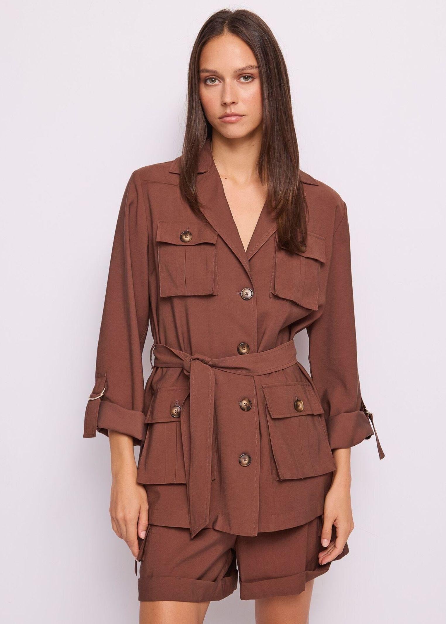 Giacca in twill con cintura - Gaudi 611FD35007 2298 GAUDI' 