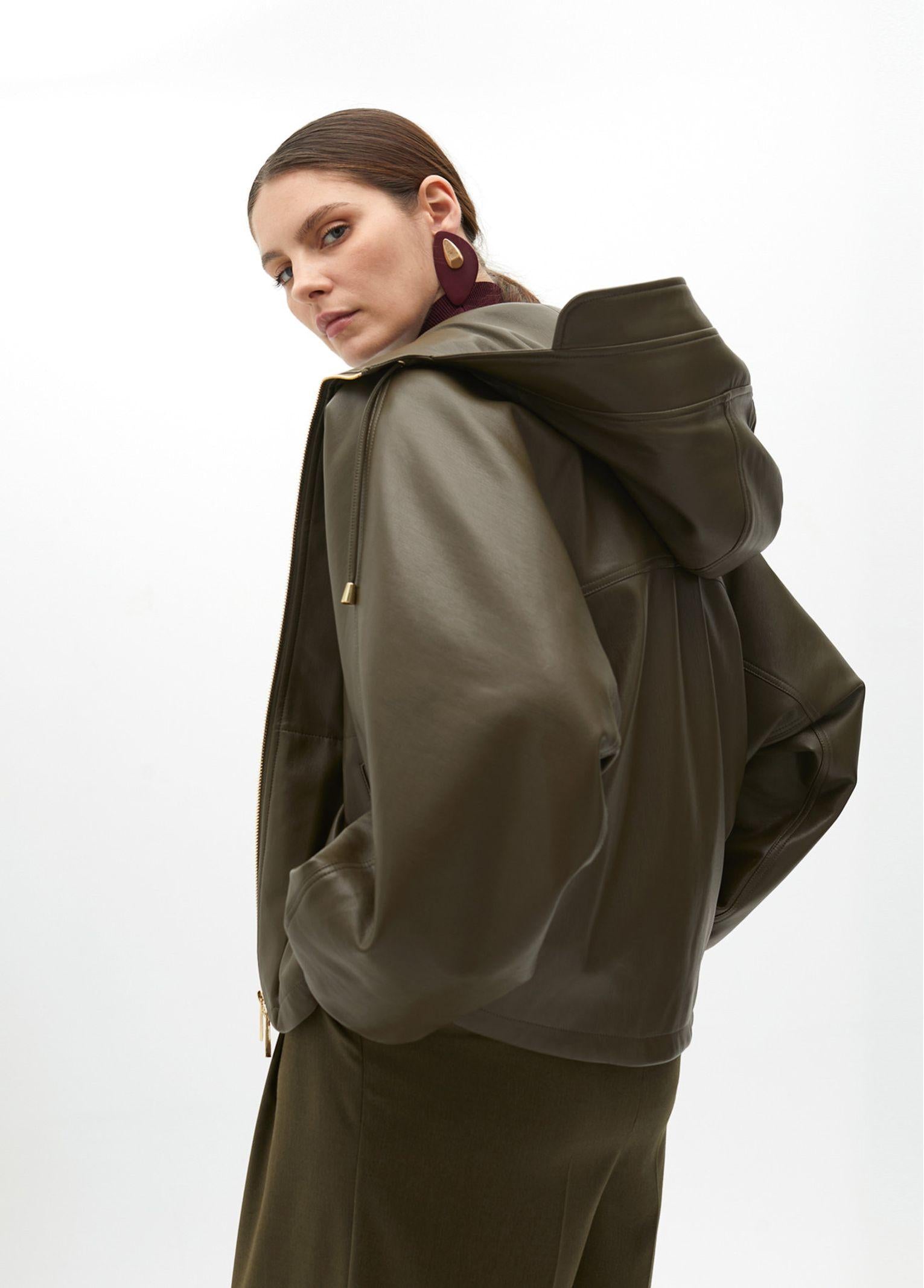 Bomber effetto pelle MF2502019 060 MAITE 