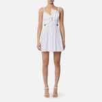 Abito in popeline con fiocco - Elisabetta Franchi AB84152E2 100 ELISABETTA FRANCHI 