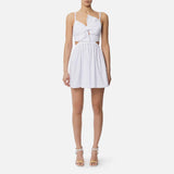 Abito in popeline con fiocco - Elisabetta Franchi AB84152E2 100 ELISABETTA FRANCHI 