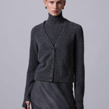 Cardigan boxy in cashmere e seta 253F01010 F0121 ROBERTO COLLINA 