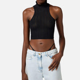 Top in punto pizzo - Elisabetta Franchi TK34T51E2 110 ELISABETTA FRANCHI 