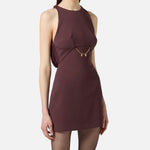 Abito in crèpe e georgette - Elisabetta Franchi AB80856E2 EA4 ELISABETTA FRANCHI 