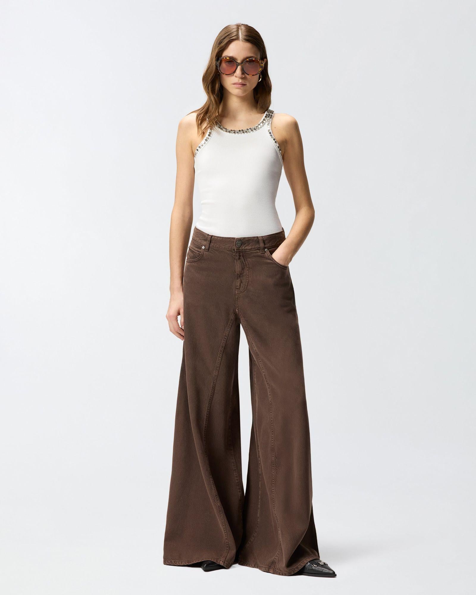 Pantaloni wide leg 106228A32P M28 PINKO 