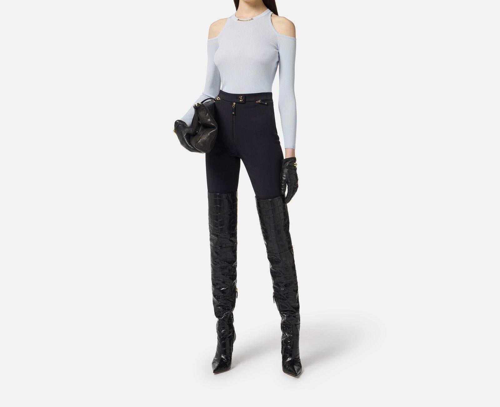 Pantalone con zip - Elisabetta Franchi PA10856E2 110 ELISABETTA FRANCHI 