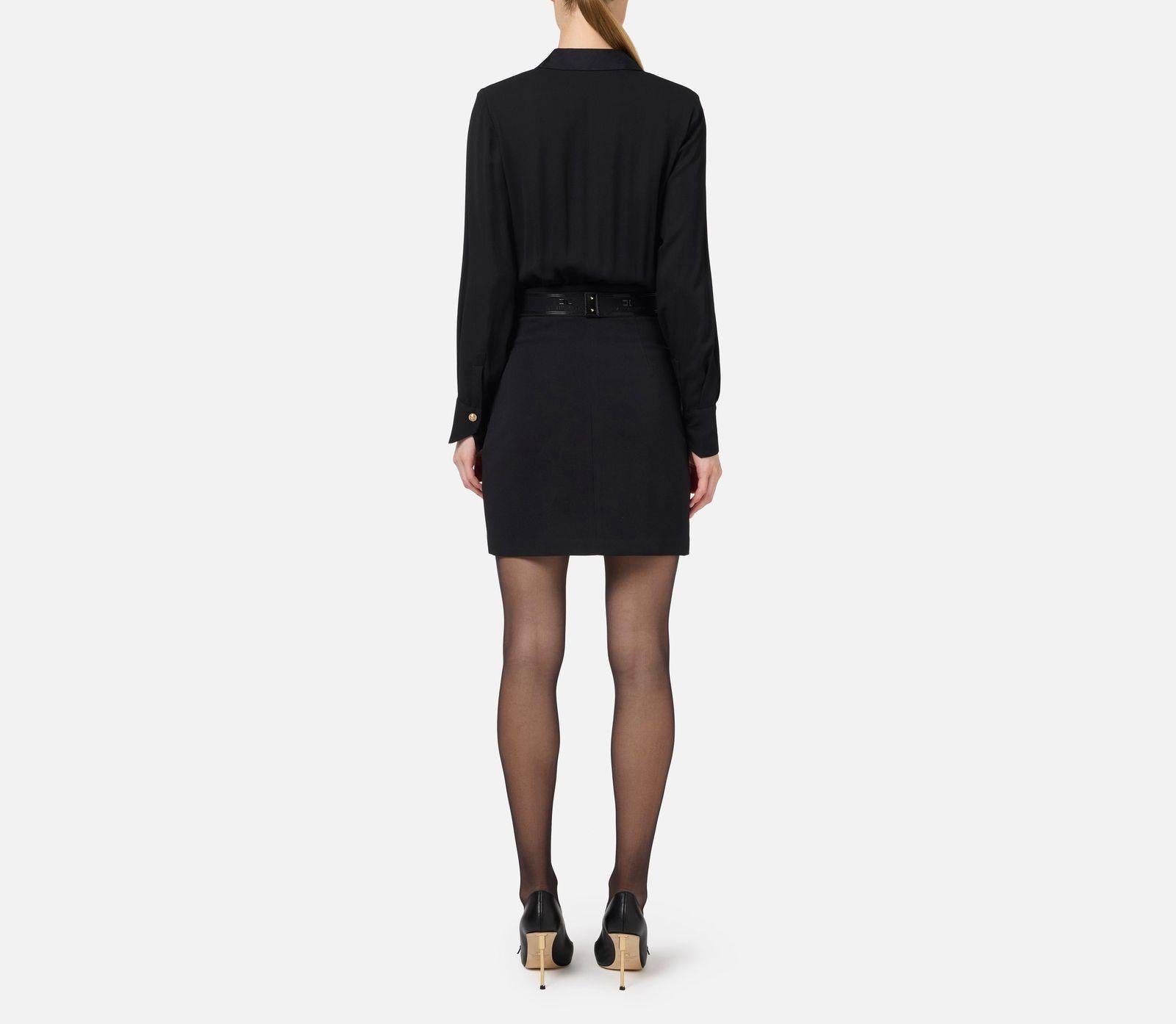 Abito con camicia incrociata e gonna con tasche AB65546E2 110 ELISABETTA FRANCHI 