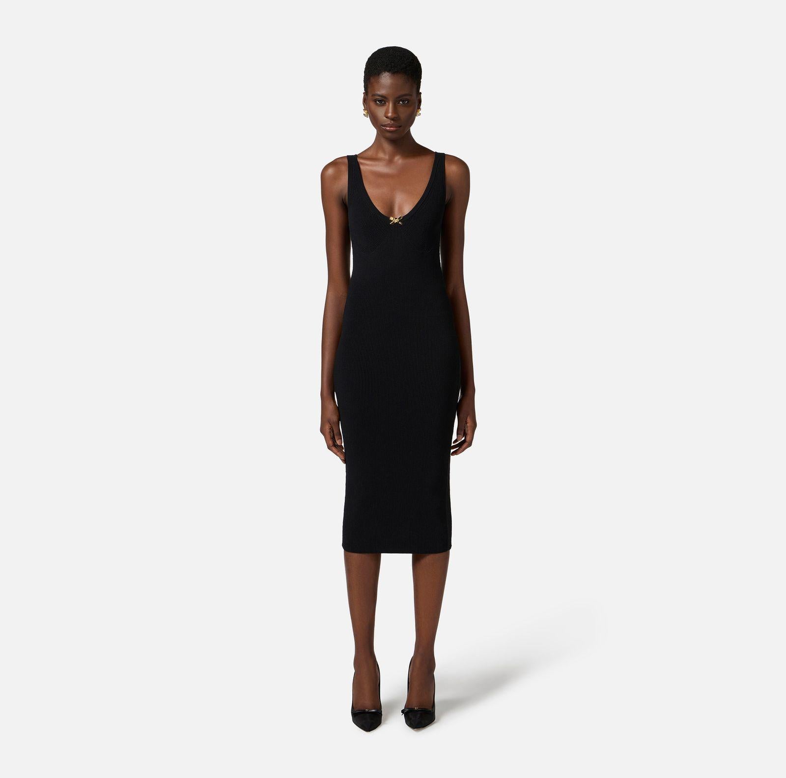 Abito con tulle - Elisabetta Franchi AM62S51E1 110 ELISABETTA FRANCHI 
