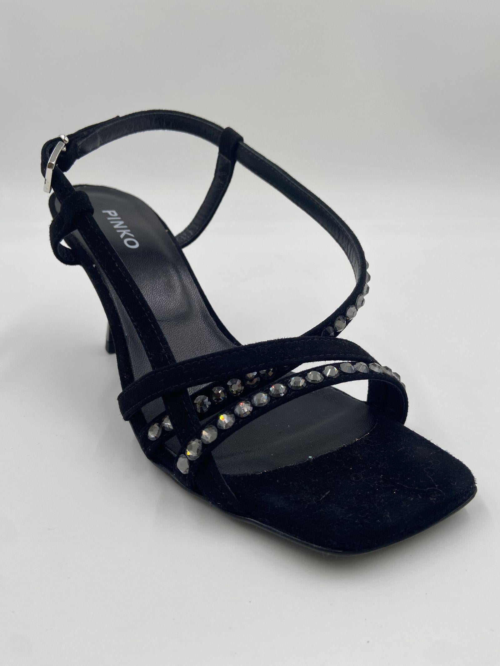 Sandalo scamosciato con strass - Pinko 100670-A0NZ Z99 PINKO 