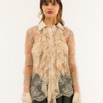 Camicia in pizzo con rouge NH305C 173 KONTATTO 