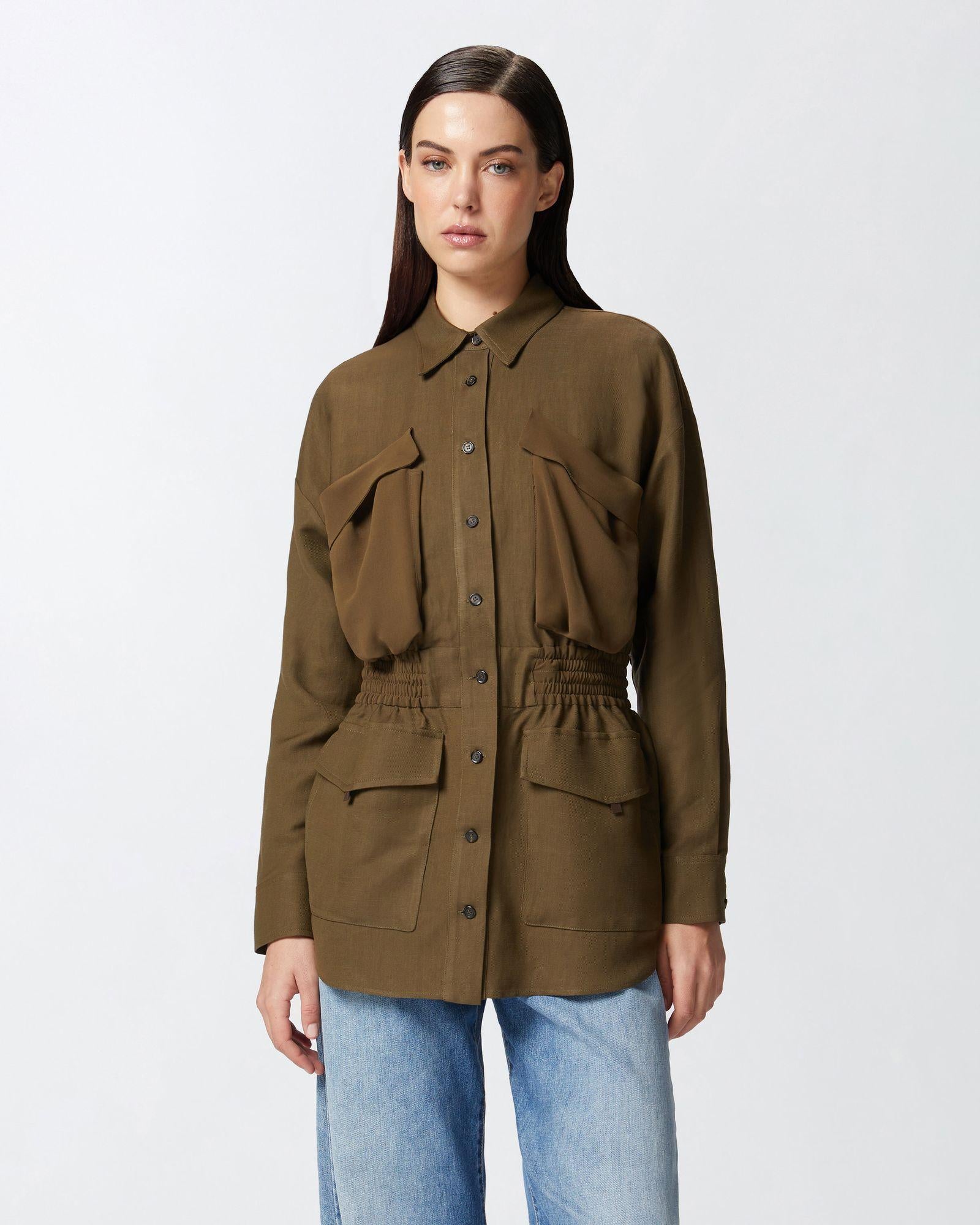 Giacca camicia leggera con tasche 105017-A2I9 S1C PINKO 