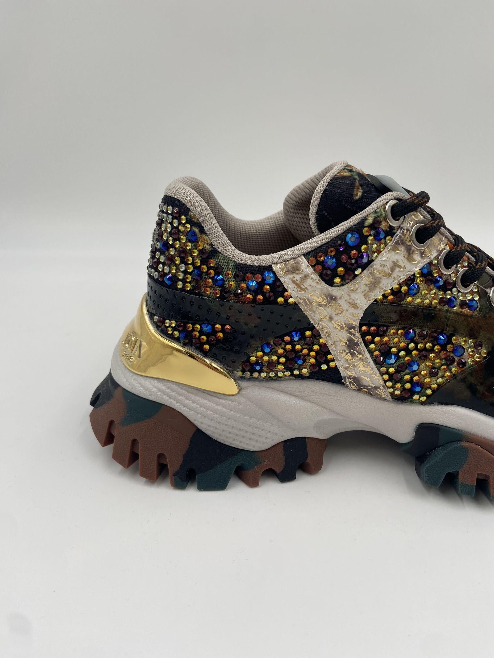 Sneakers Jewel nero e verde 2502070 NEROORO JOIAPARIS 