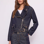 Giubbotto biker con cintura 611BD36001 00 GAUDI' 