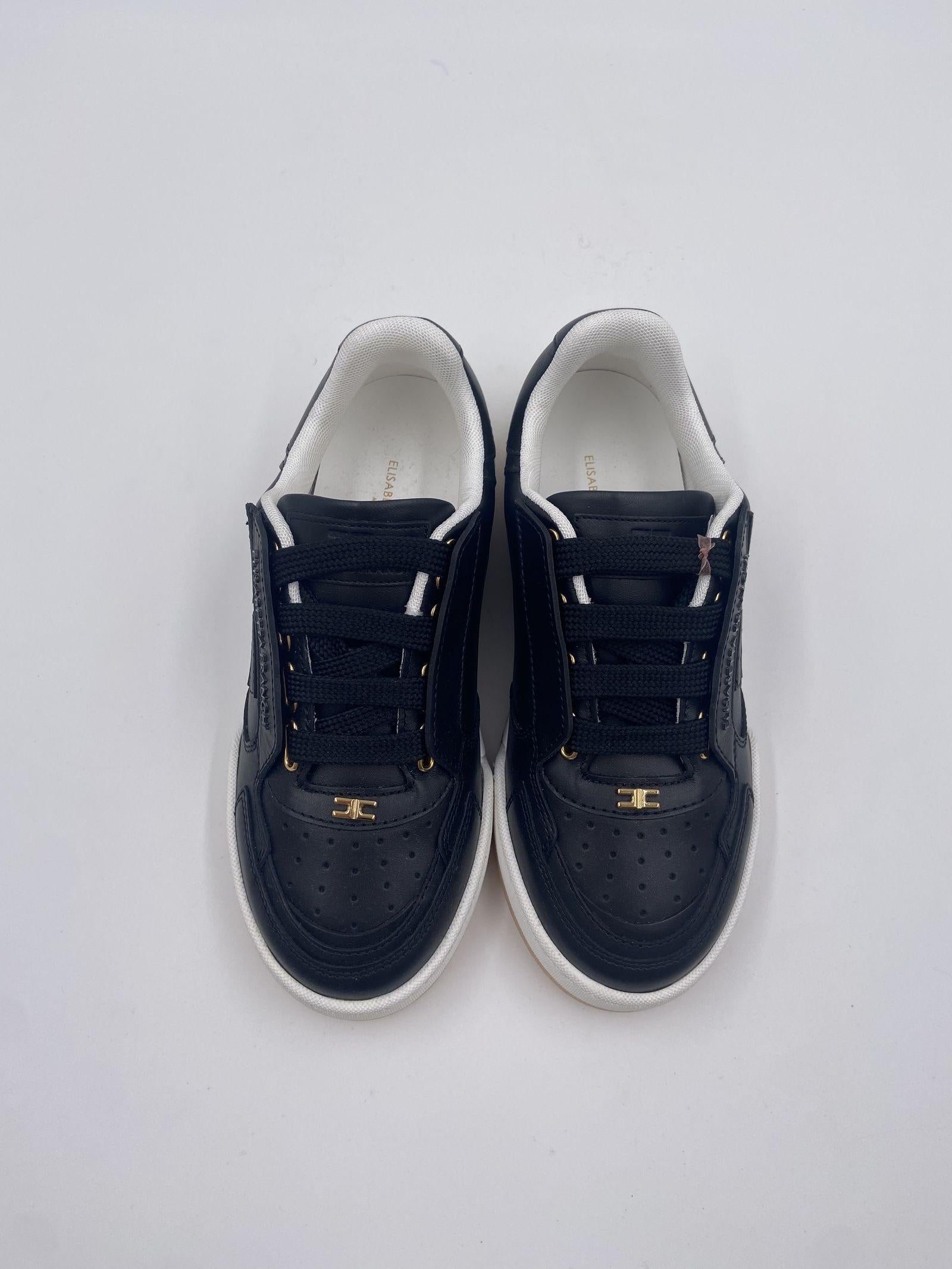 Sneakers in pelle con logo - Elisabetta Franchi SA48G51E2 110 ELISABETTA FRANCHI 