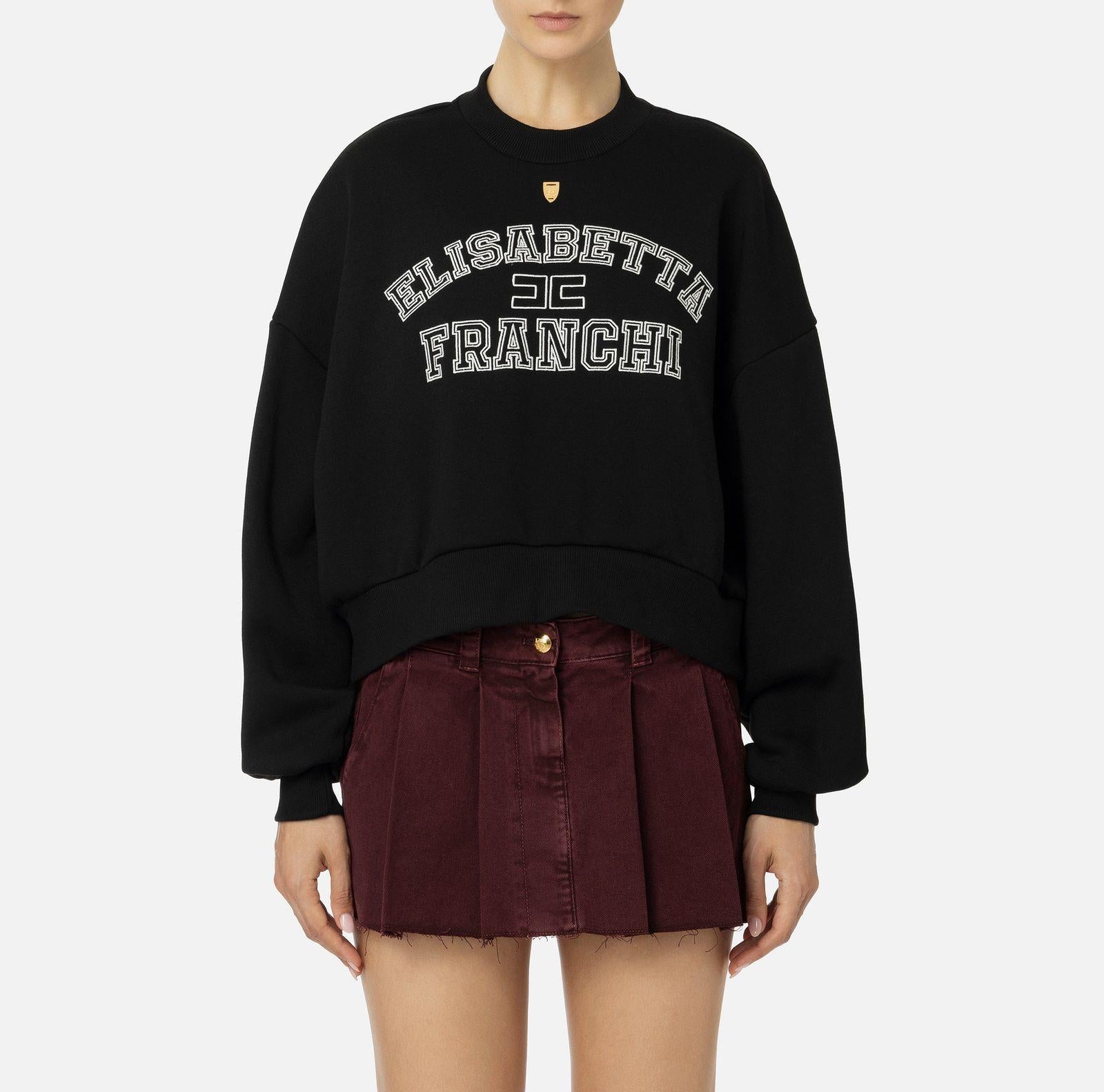 Felpa cropped MD00346E2 110 ELISABETTA FRANCHI 