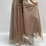 Gonna lunga in tulle MK04.015 CARAMELLO OFELIA 