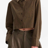 Camicia a quadretti - Eleh EFW250101 VERDEKAKI ELEH 