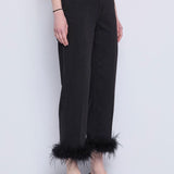 Jeans cropped con piume 521FD26007 00 GAUDI' 