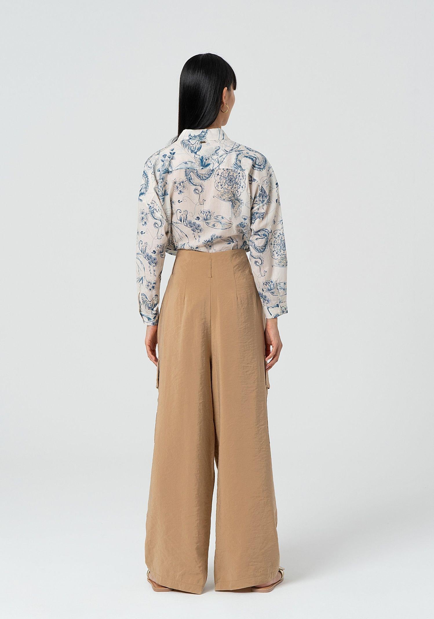 Pantalone wide leg in fluido modal FJ25SVC002W49401 050 FRACOMINA 