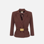 Giacca in tessuto tecnico bielastico - Elisabetta Franchi GI22461E2 644 ELISABETTA FRANCHI 