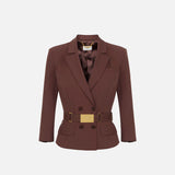 Giacca in tessuto tecnico bielastico - Elisabetta Franchi GI22461E2 644 ELISABETTA FRANCHI 