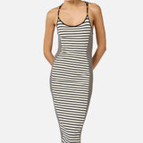 Abito in maglia a righe - Elisabetta Franchi AM97T61E2 685 ELISABETTA FRANCHI 