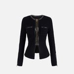 Cardigan in maglia bouclè - Elisabetta Franchi MK38S57E2 110 ELISABETTA FRANCHI 