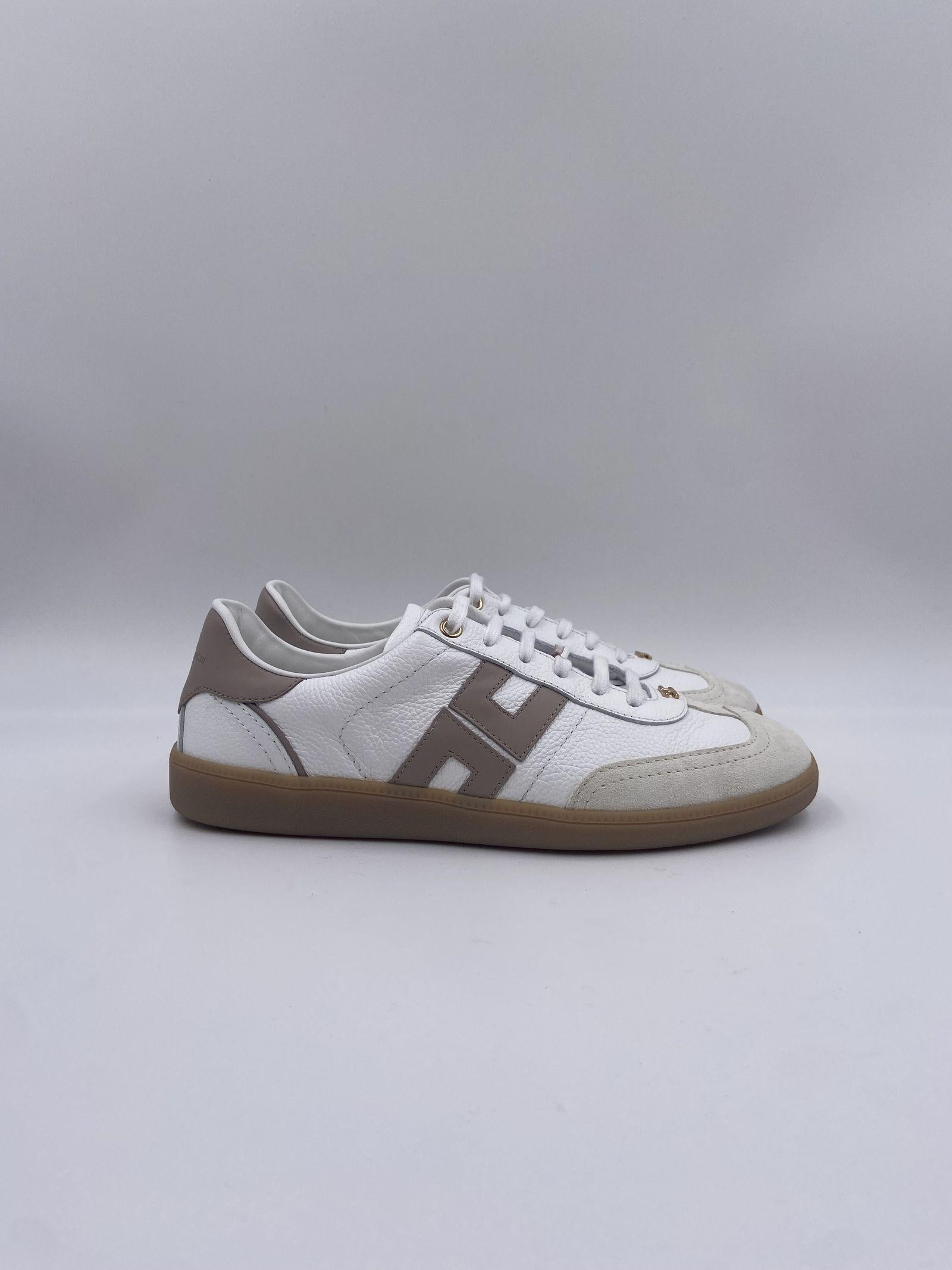 Sneakers in pelle e crosta con logo - Elisabetta Franchi SA50G51E2 DK6 ELISABETTA FRANCHI 
