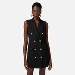 Abito in misto lino - Elisabetta Franchi AB85352E3 110 ELISABETTA FRANCHI 