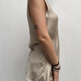 Top satinato scollo profondo - Ofelia MS2007 BEIGE OFELIA 
