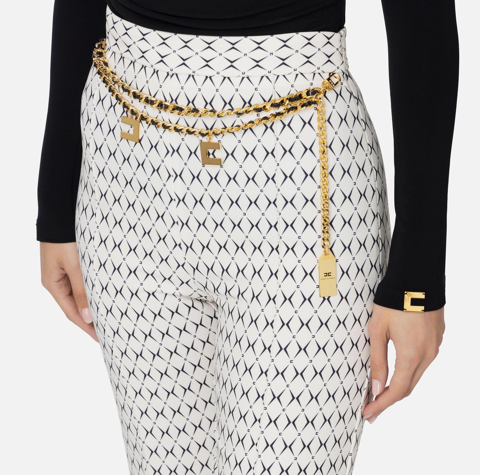 Pantalone stampa rombo PAS3546E2 E84 ELISABETTA FRANCHI 
