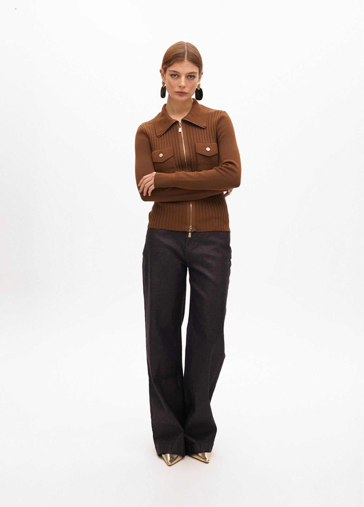 Cardigan con cerniera LF2511007 057 LOLA 