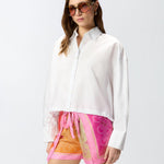 Camicia cropped a righe 106249A32L A32L PINKO 