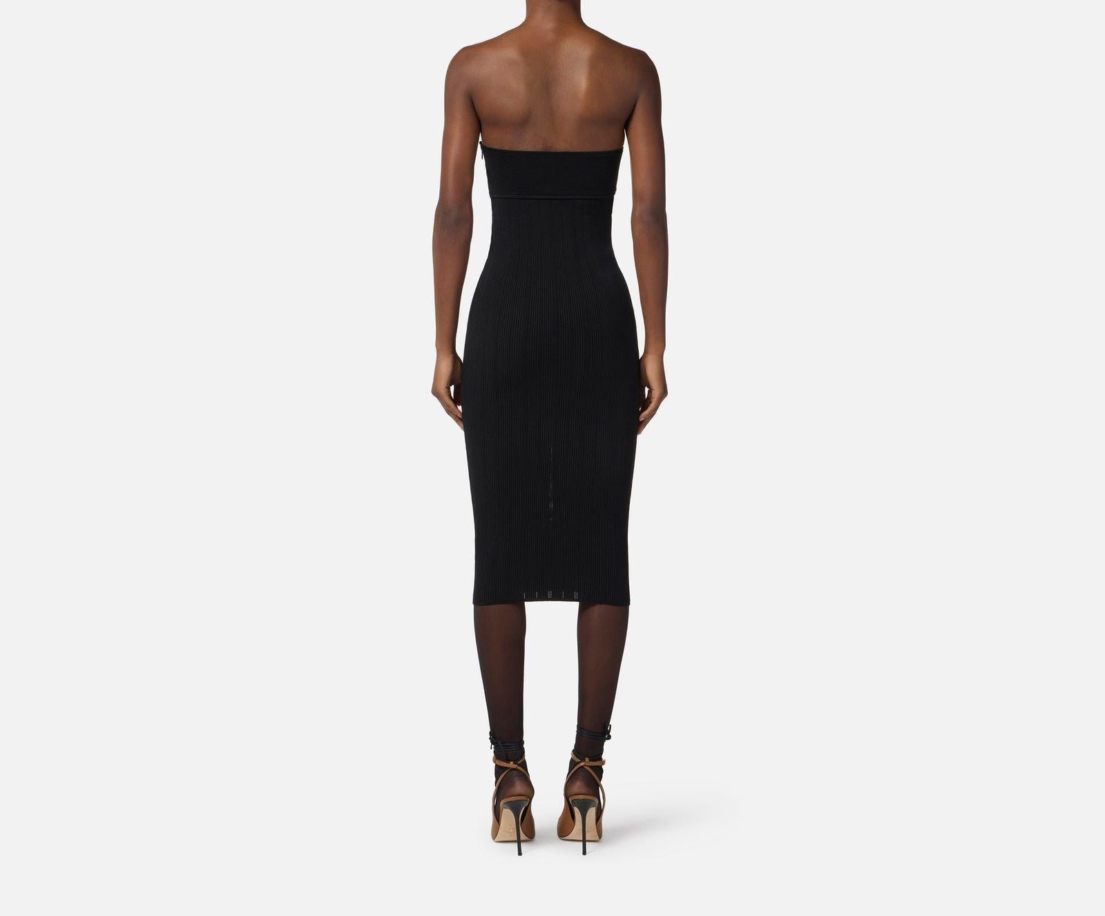 Abito con dettagli à jour - Elisabetta Franchi AM05B56E2 110 ELISABETTA FRANCHI 