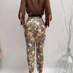 Pantalone camouflage con cintura - Elisabetta Franchi PJ73D06E2 W73 ELISABETTA FRANCHI 