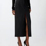 Gonna aderente con spacco 106134A30C Z99 PINKO 